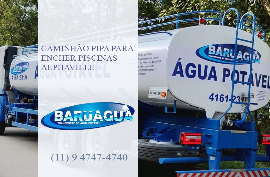 Caminhão Pipa para Encher Piscinas Alphaville